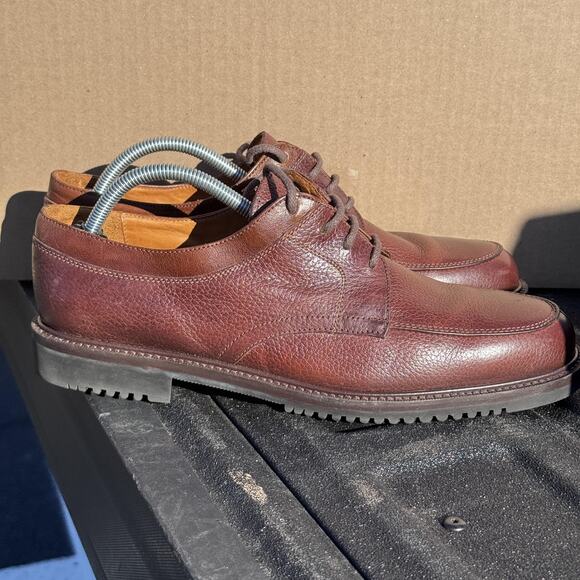 Cole Haan Shoes Mens Size 10.5 Derby Oxford Pebbled Leather Comfort 6355‎ - Picture 2 of 10